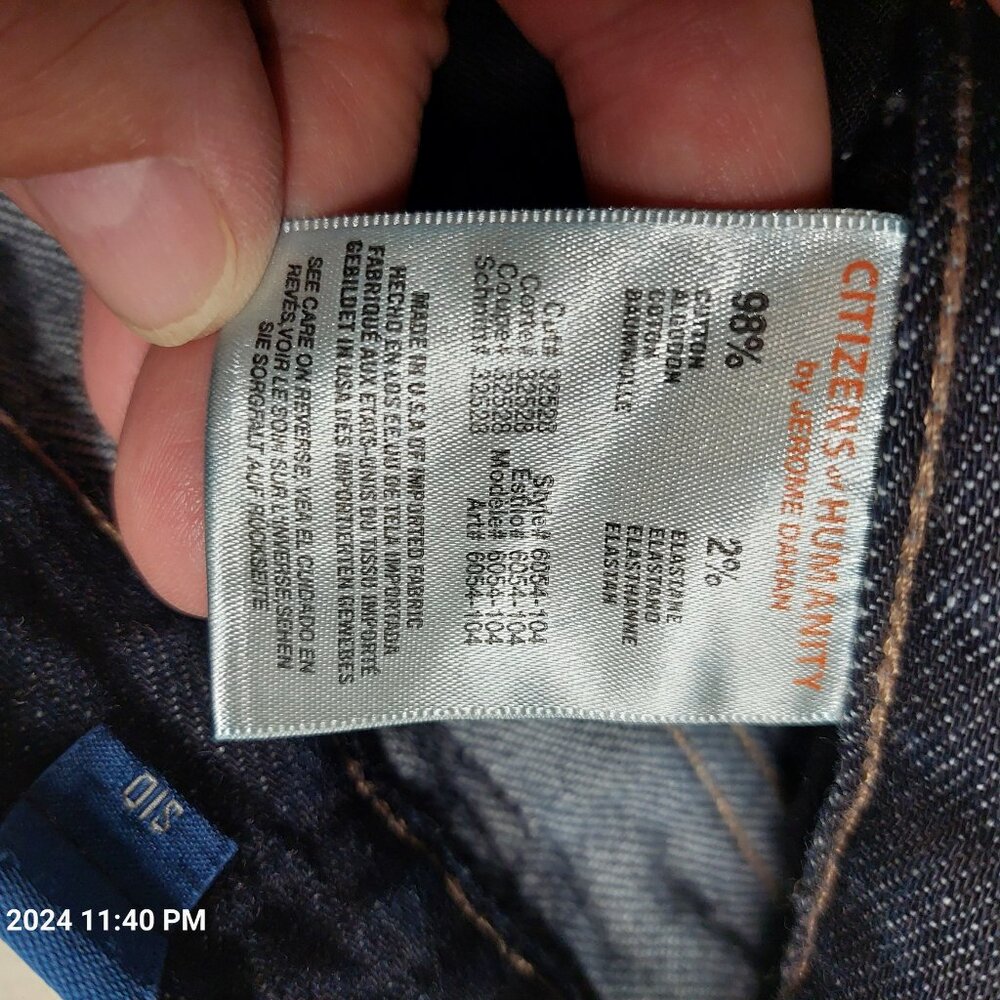 Citizens of Humanity "SID" by Jerome Dahan, Men's Blue Jeans 36x32 - Picture 7 of 16